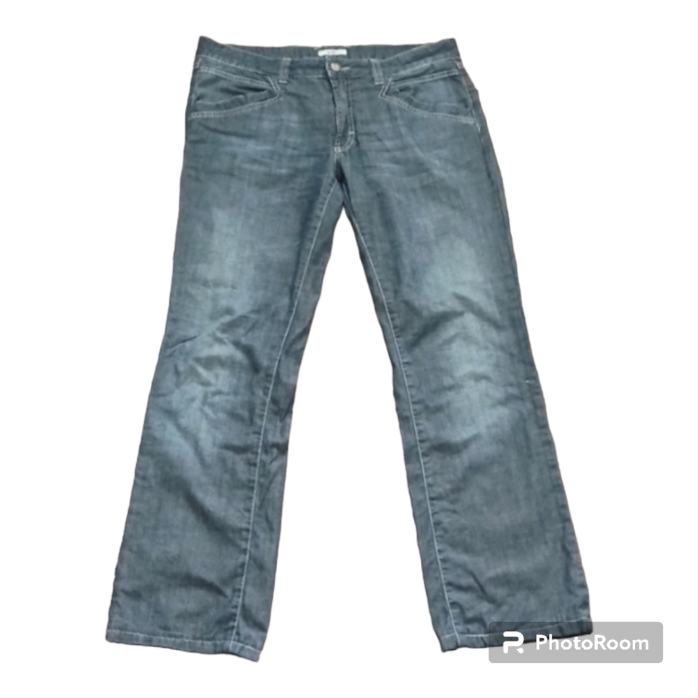 Versace VJC straight leg denim jeans with pockets dark navy mid rise plus sz 14
